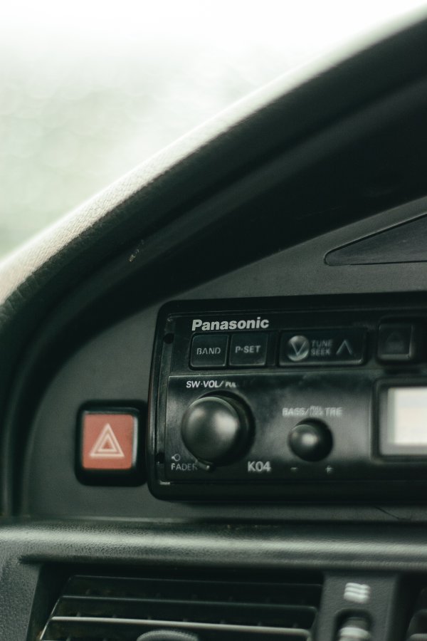 Old school Panasonic radio in the car