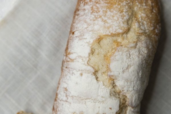 Home made bread on a cloth
