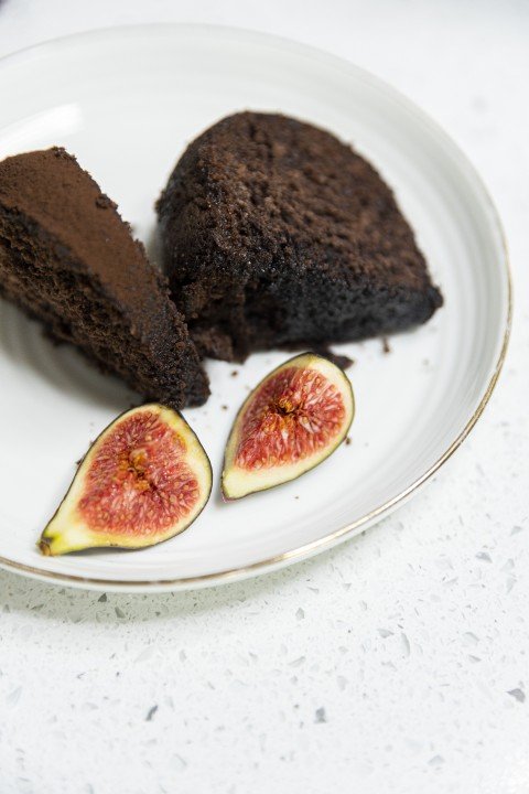 Chocolate pieces on a plate