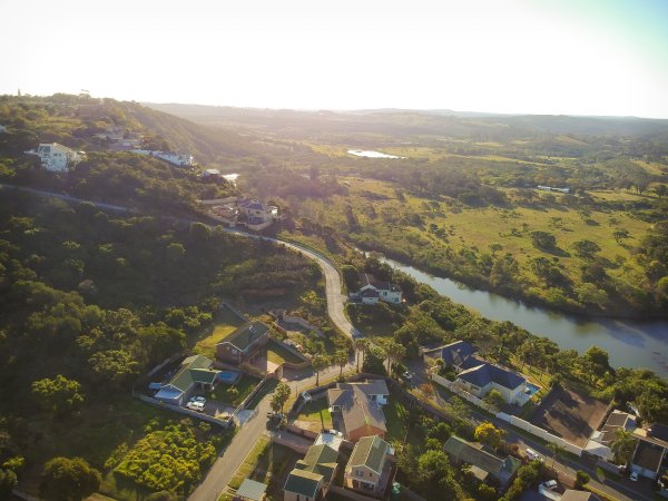 Drone photo with farm houses