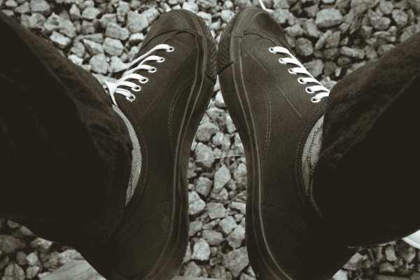 black n white northstar sneakers for happy people.