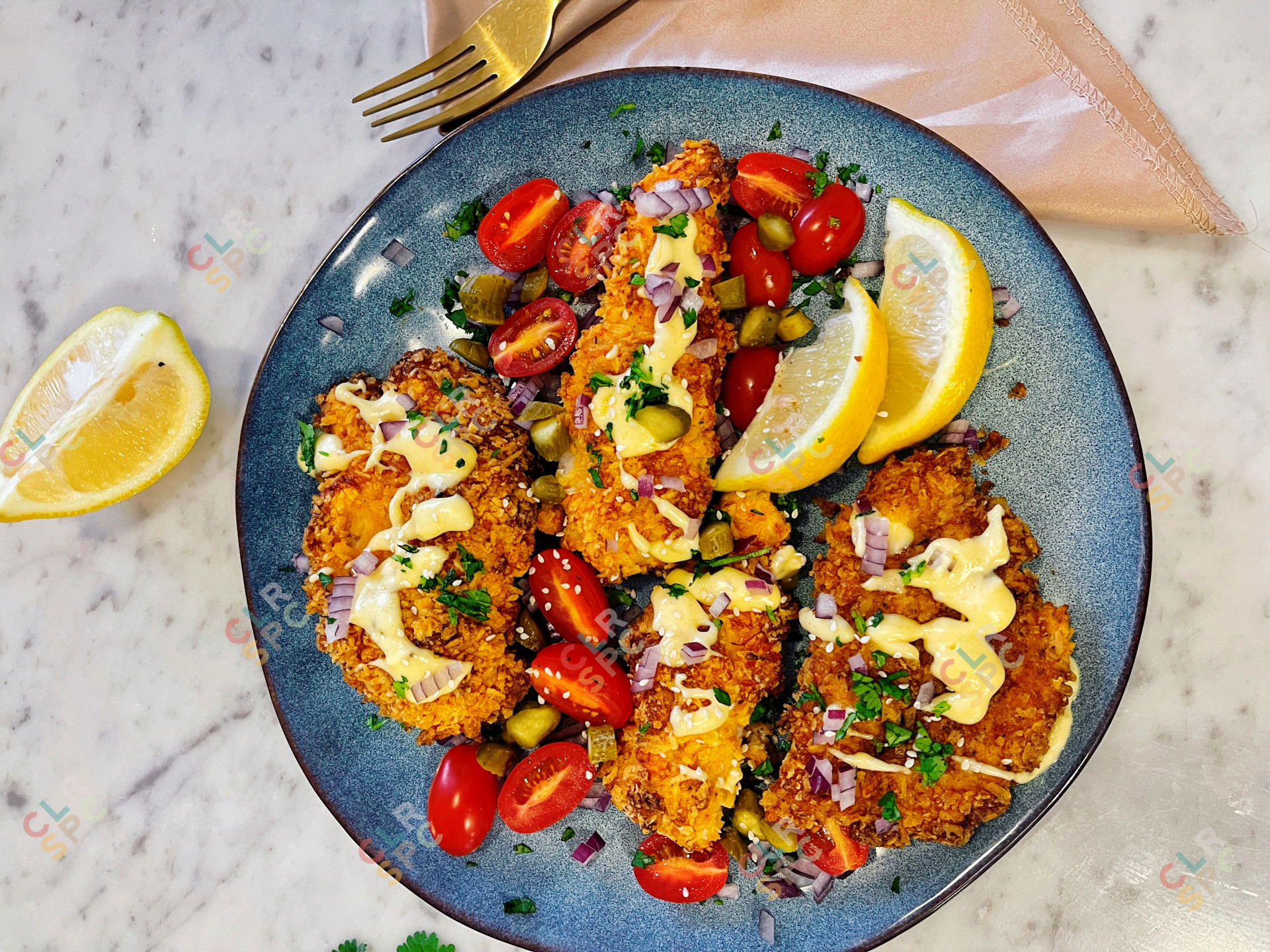 Grilled chicken with lemon