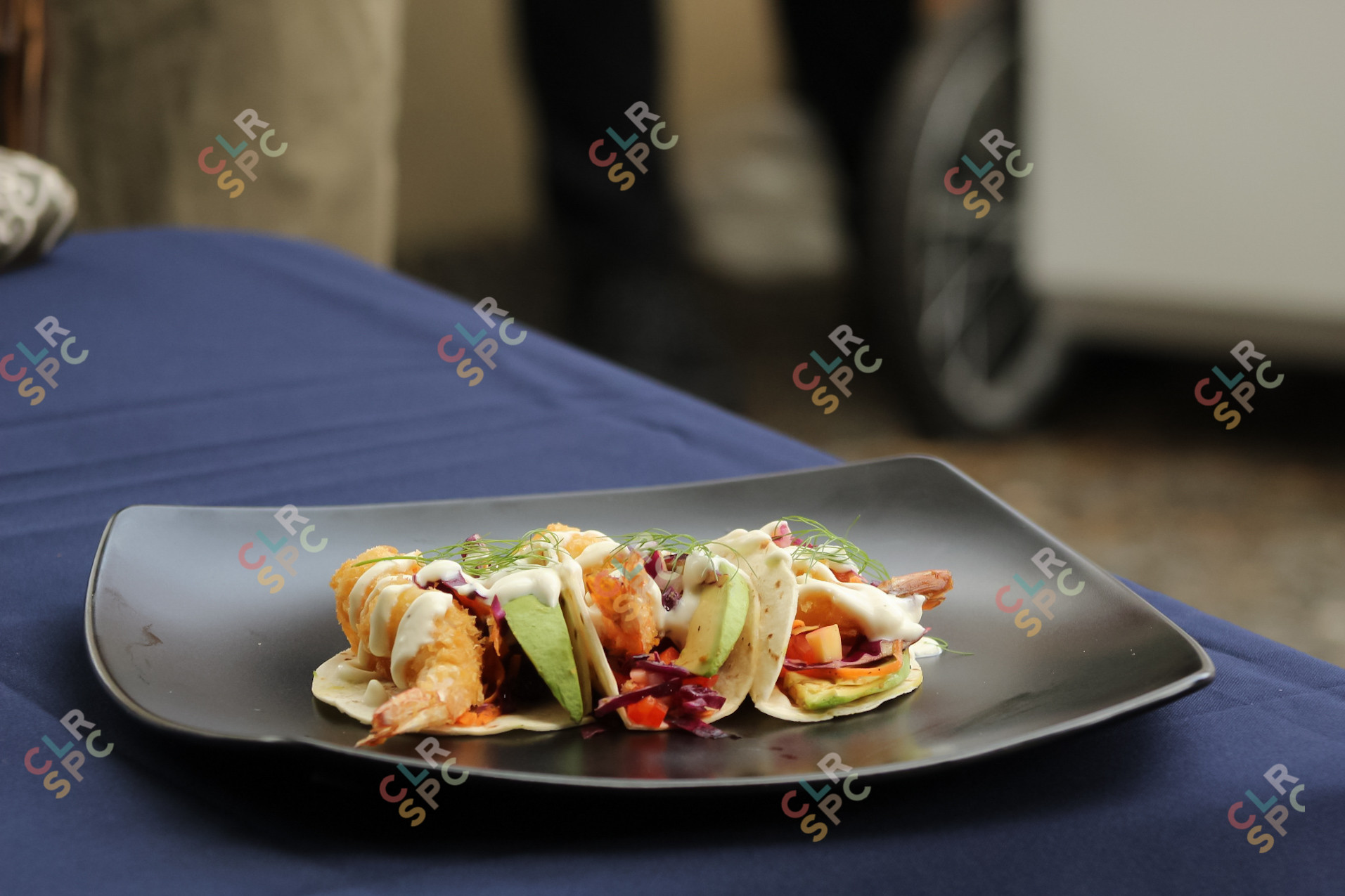 Seafood with salad food