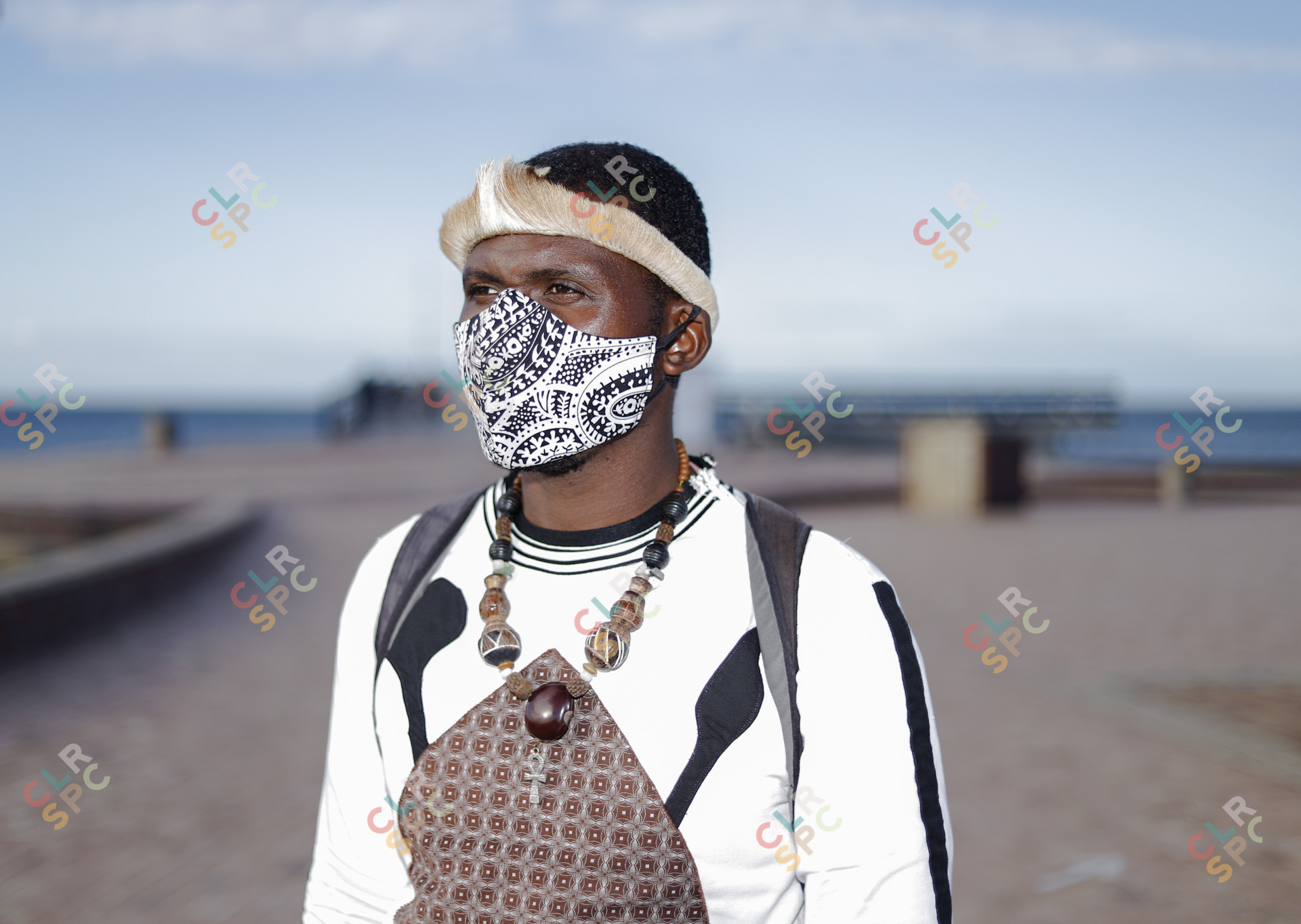 Zulu man with mask during covid