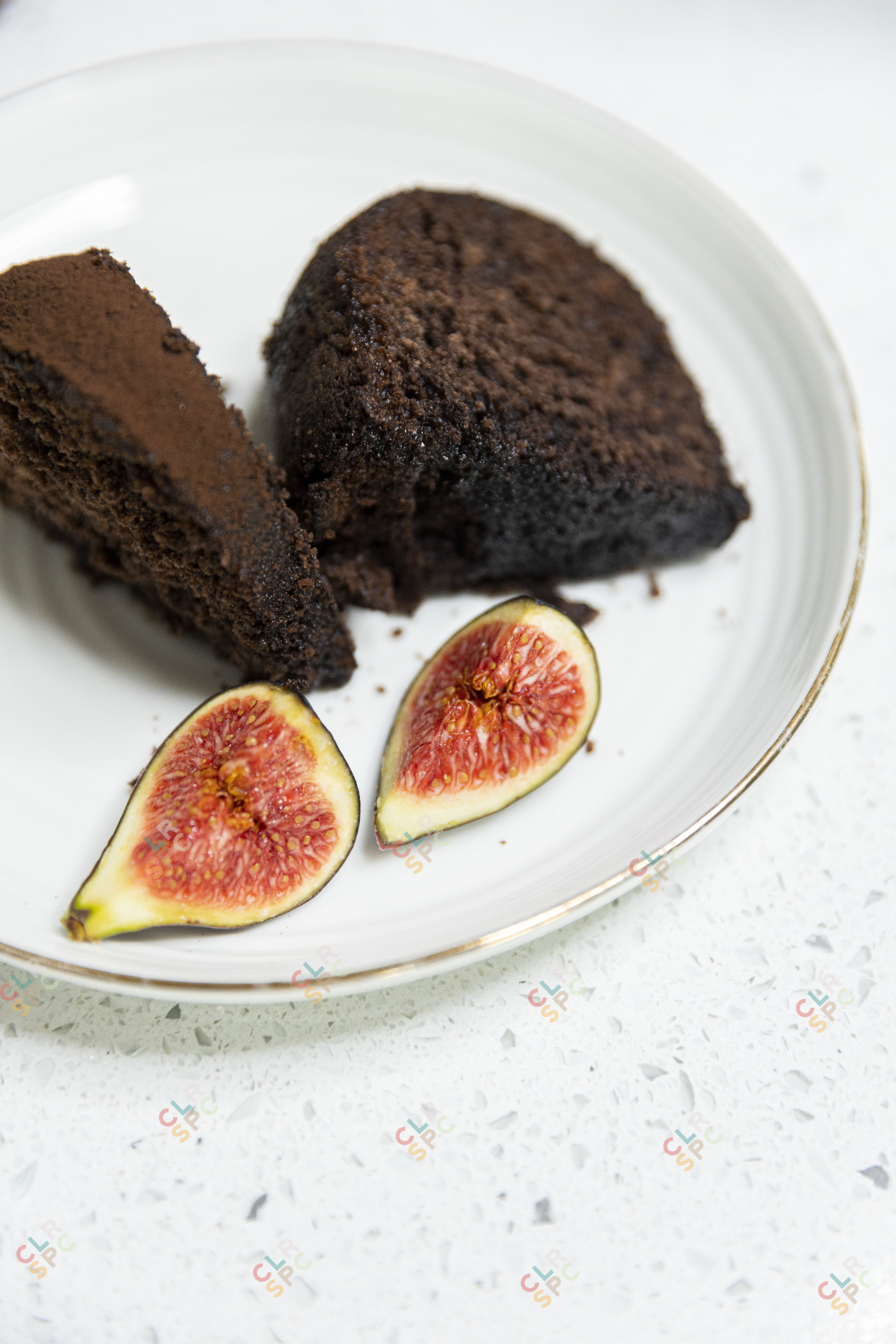 Chocolate pieces on a plate