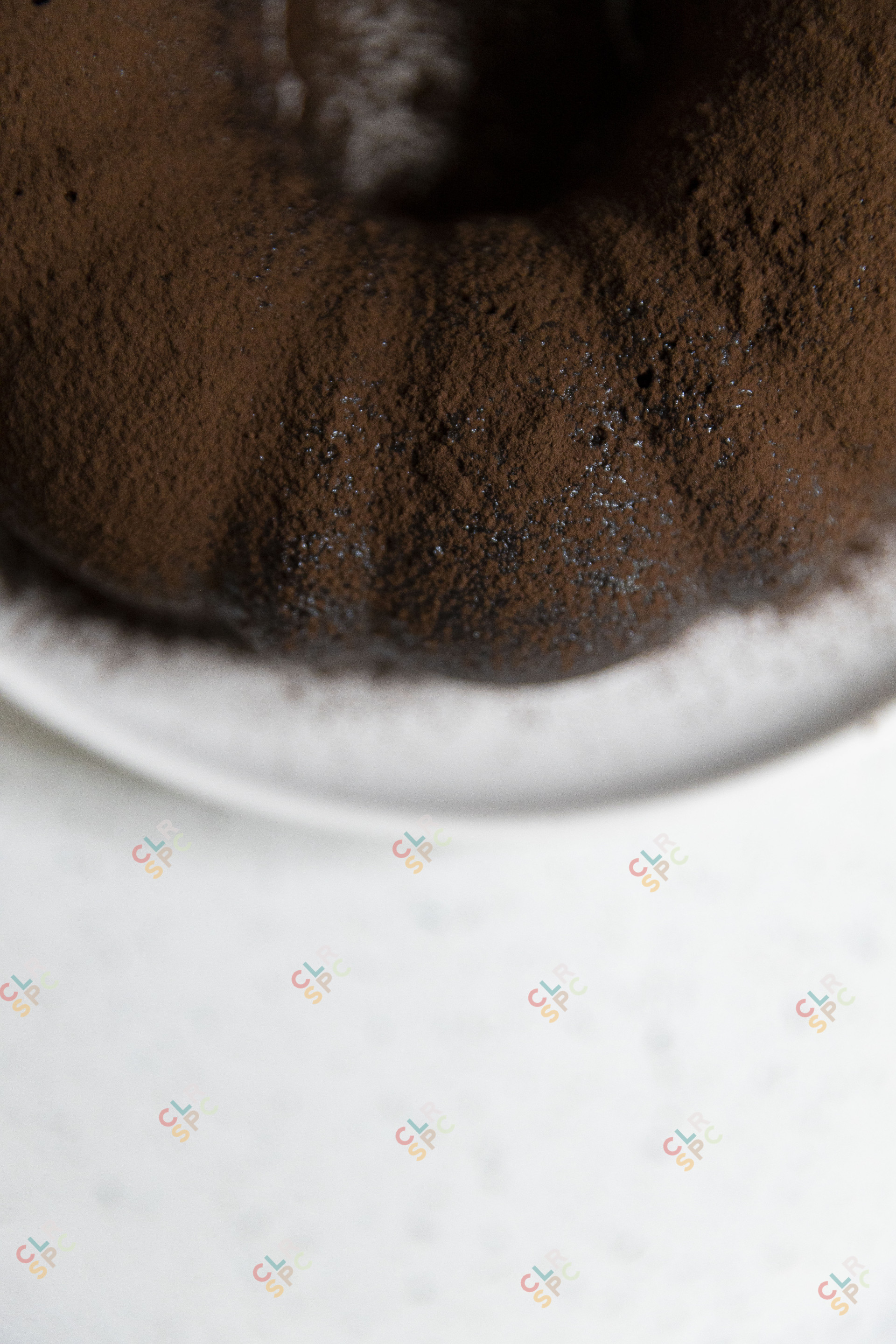 Chocolate cake with coco sprinkles