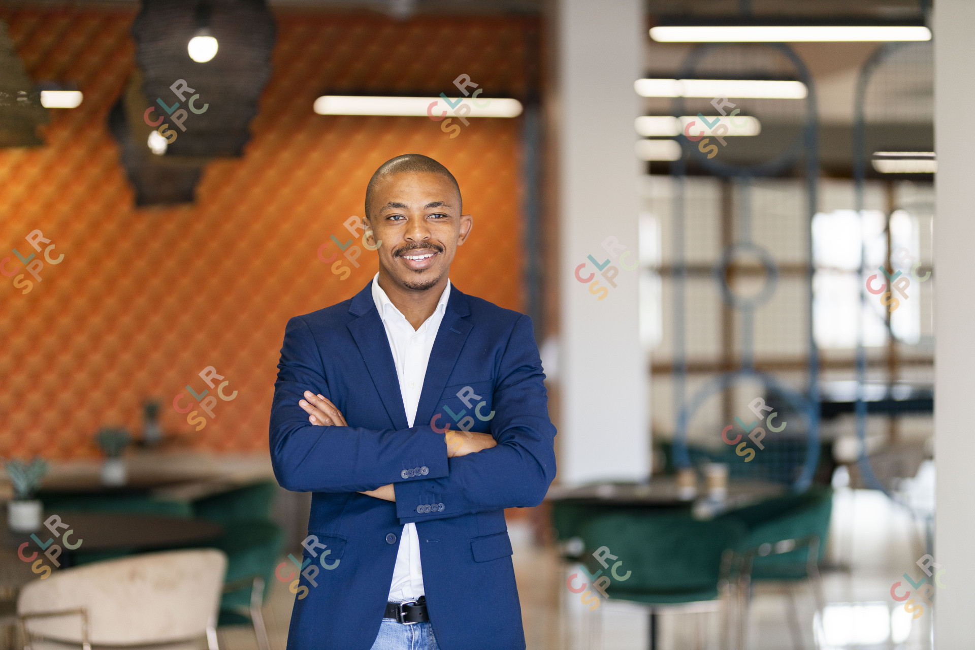 Black business man at work