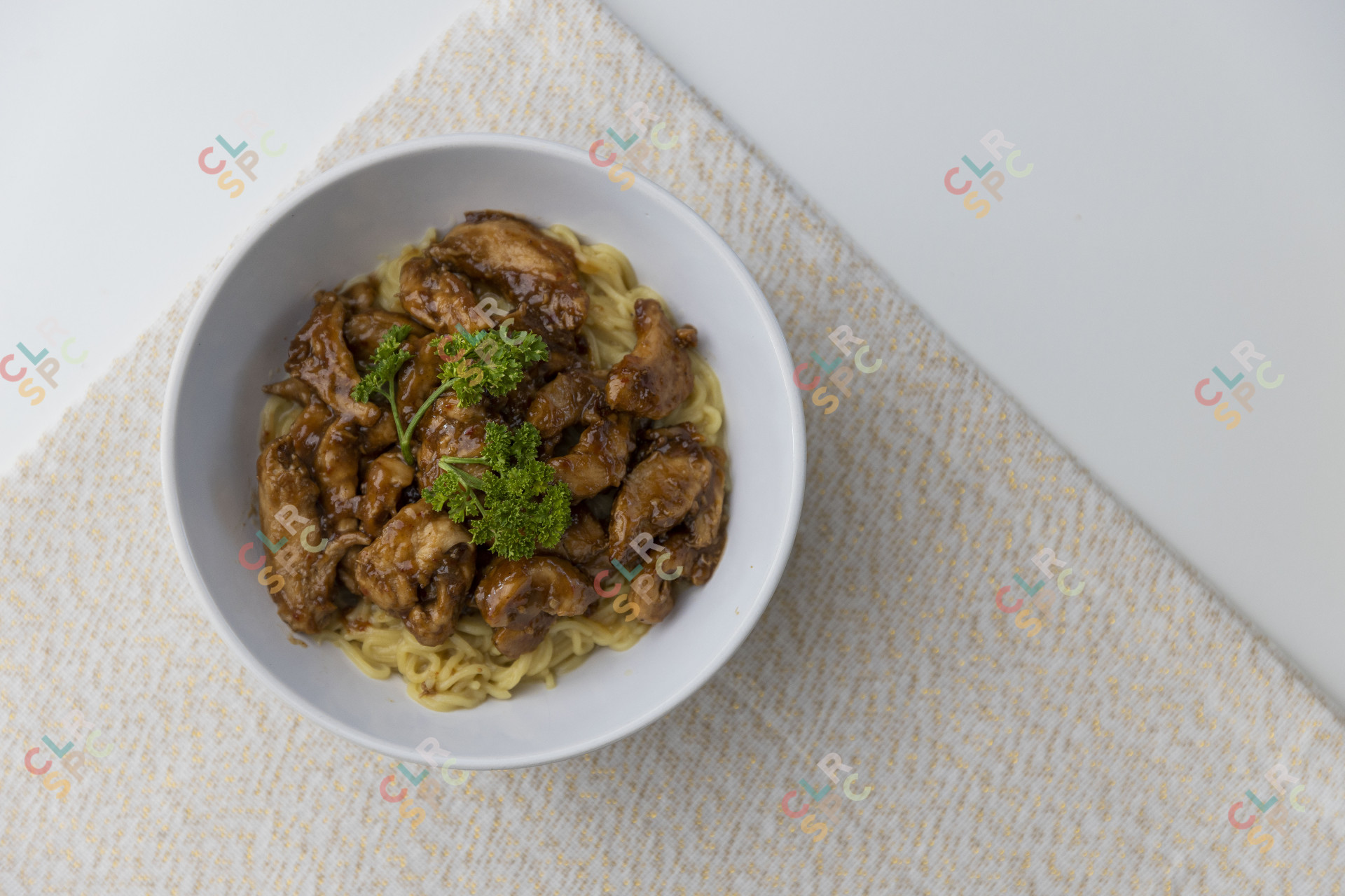 Bowl of chicken noodles