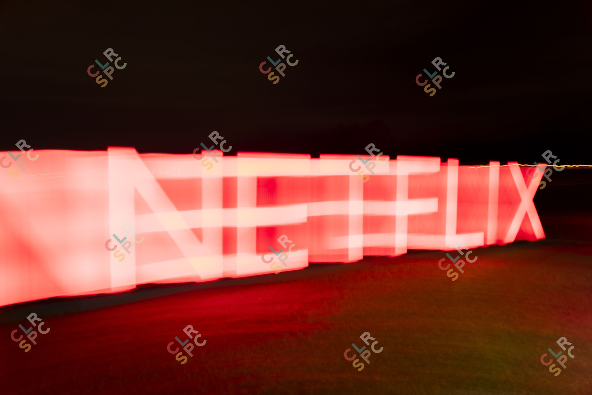 Netflix logo long exposure