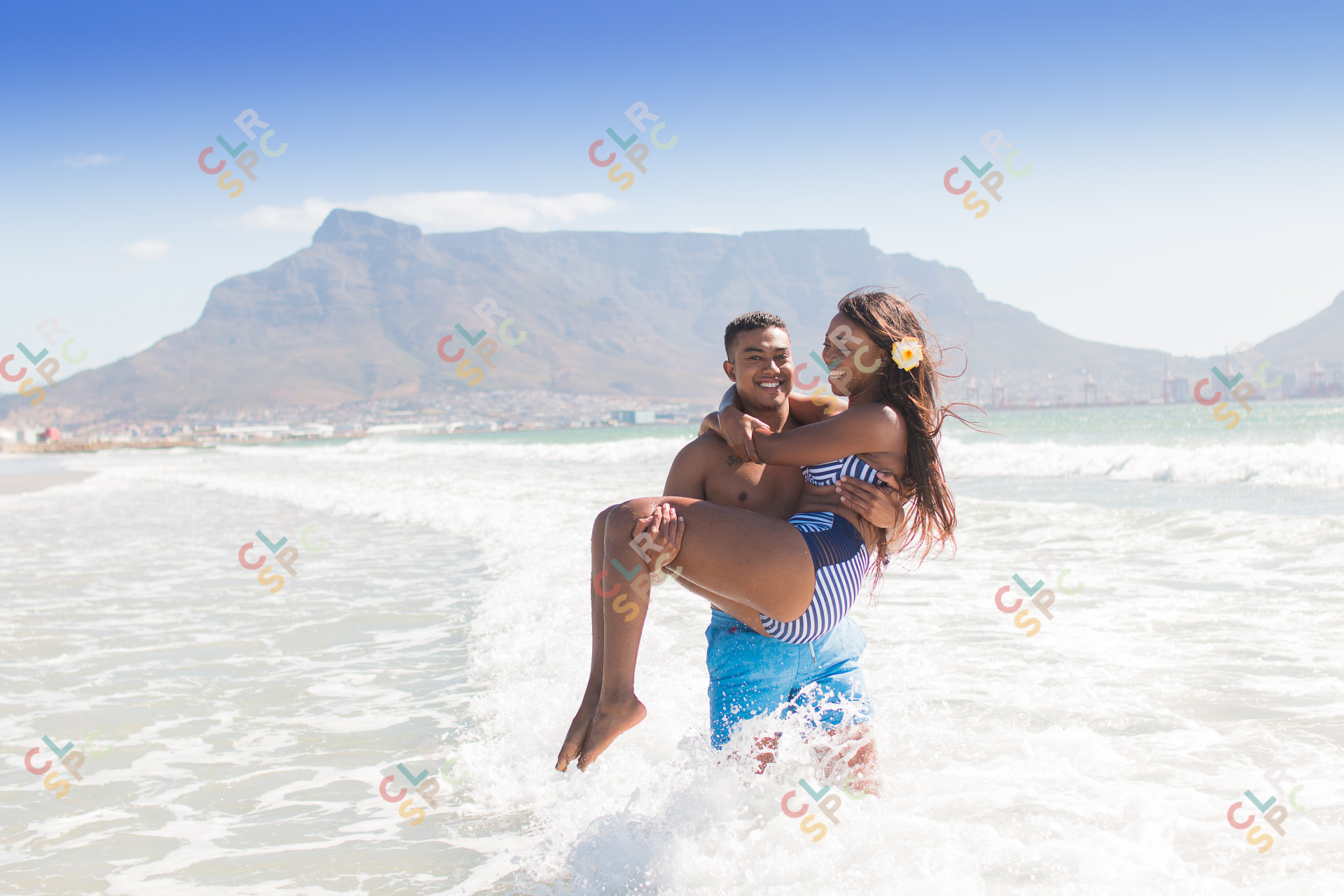 Black couple having fun