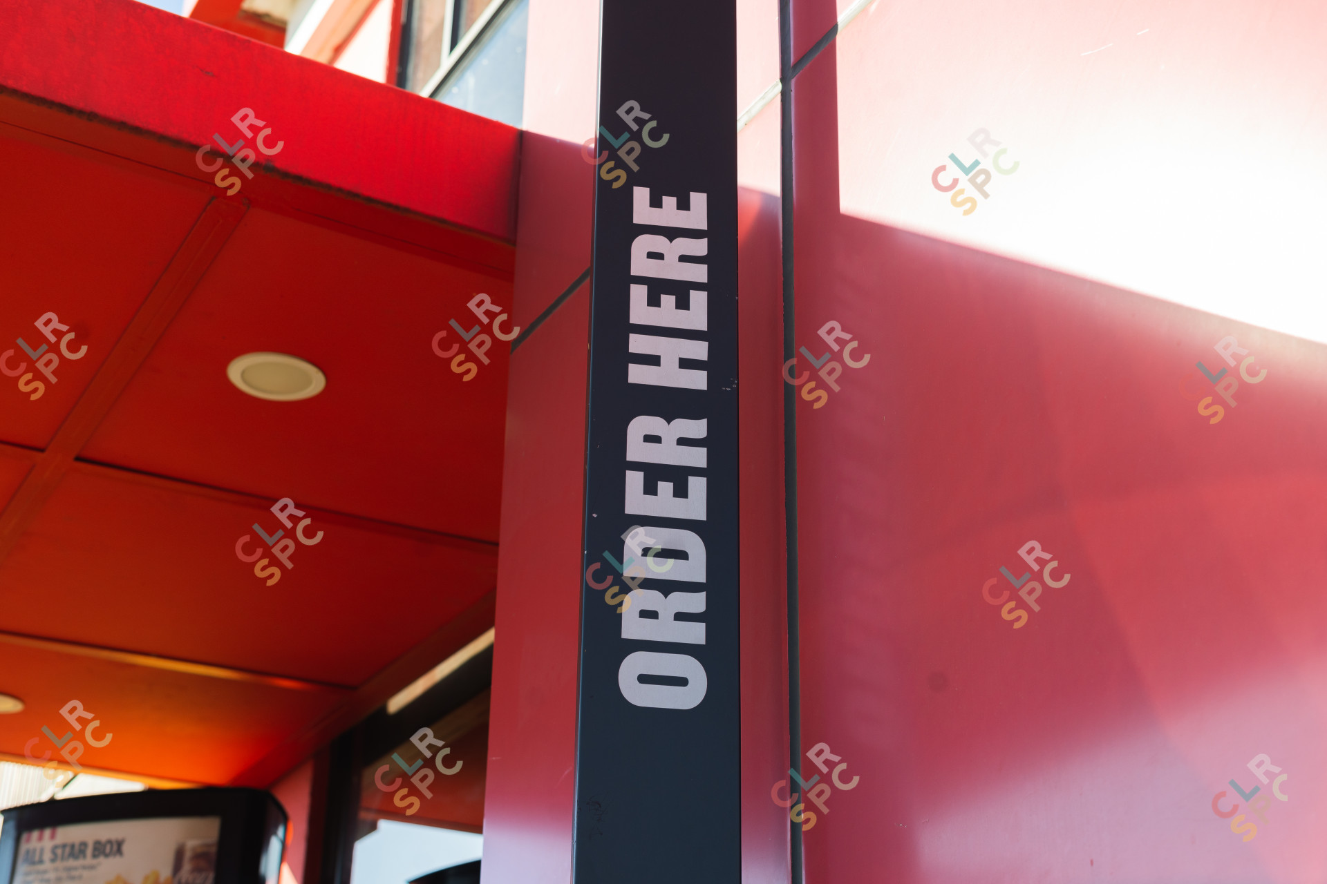 Order here sign from KFC