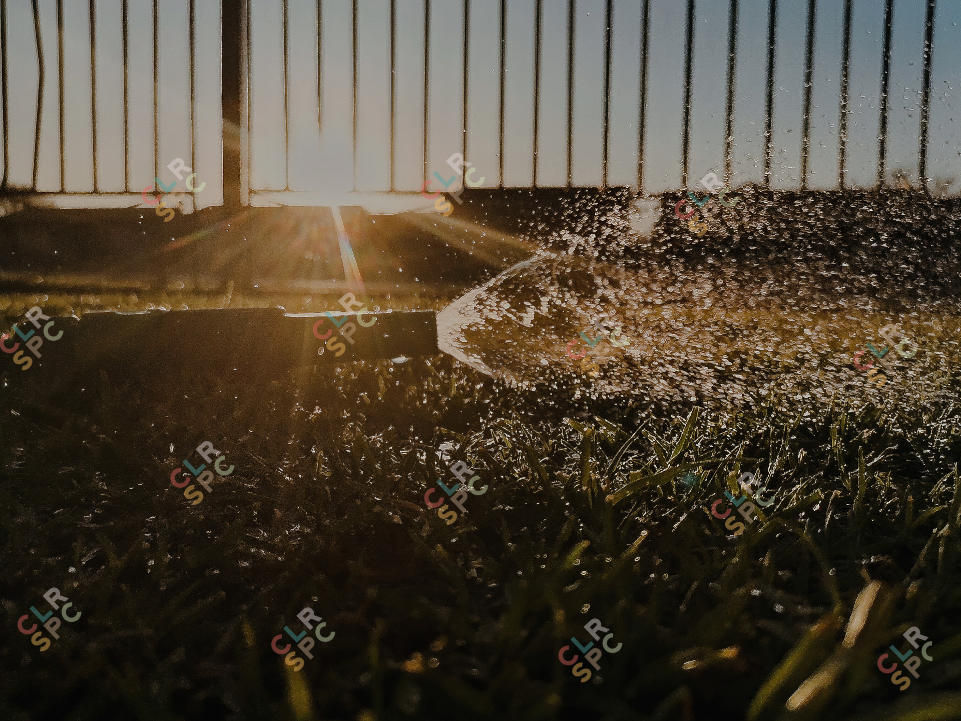 Water splashing from a hose pipe