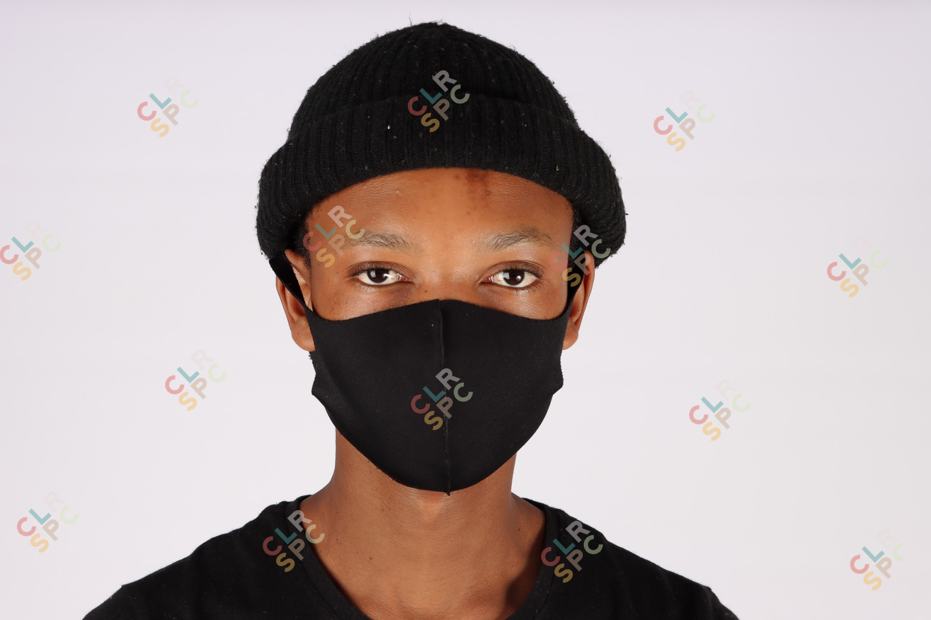 Black man wearing a face mask