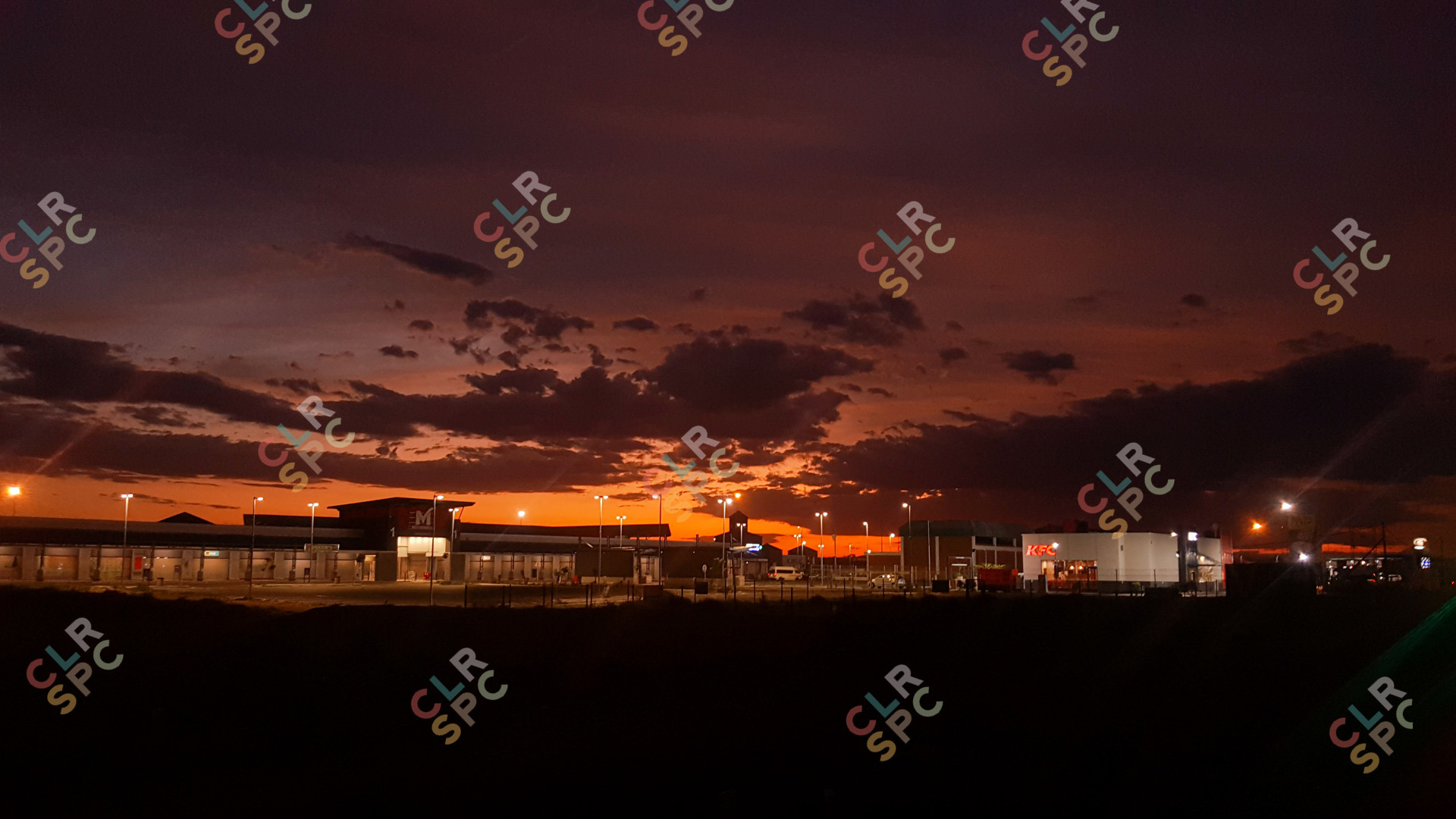 Motherwell Sunset - Winter