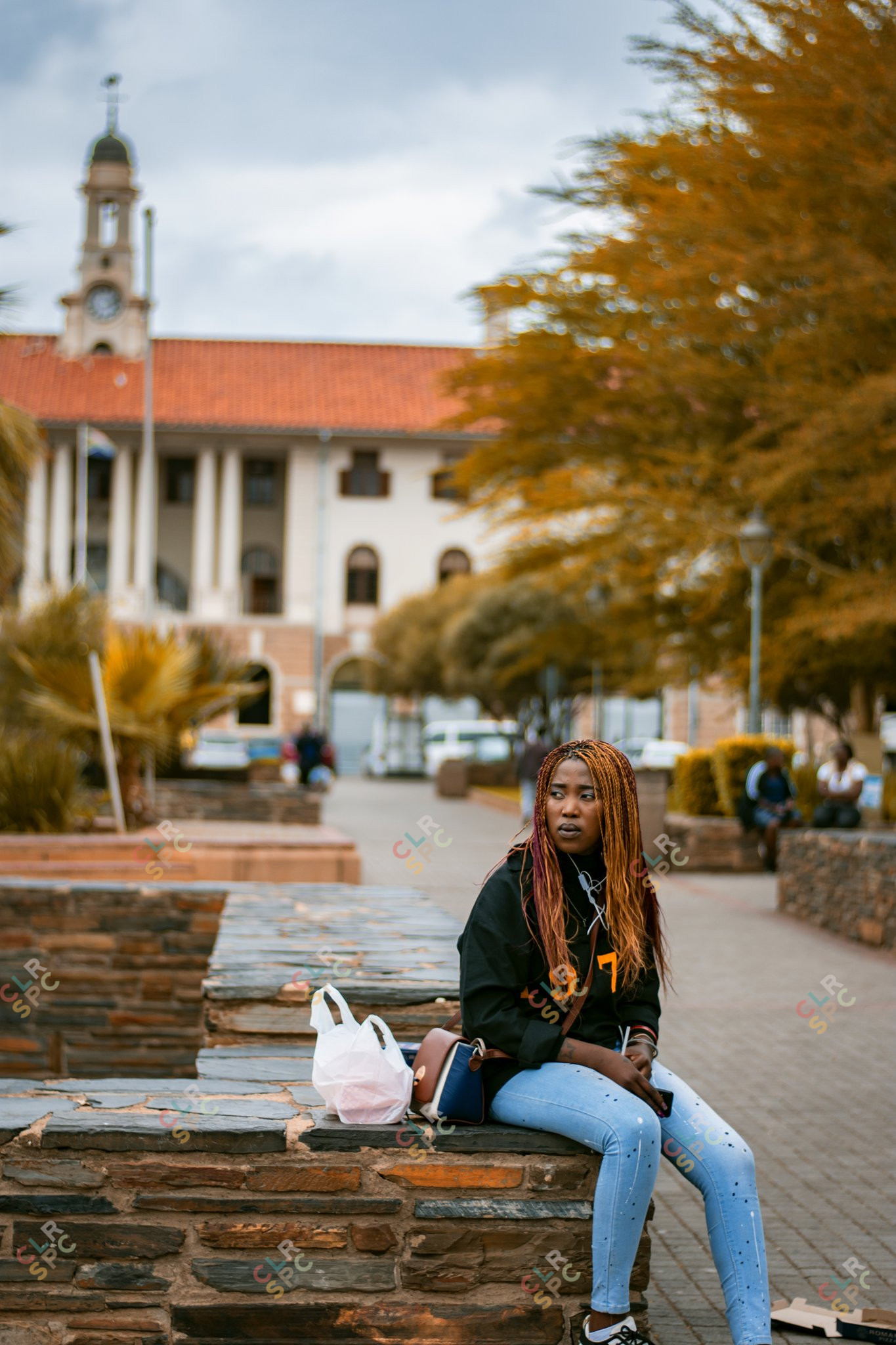 Random Sister absorbed by music