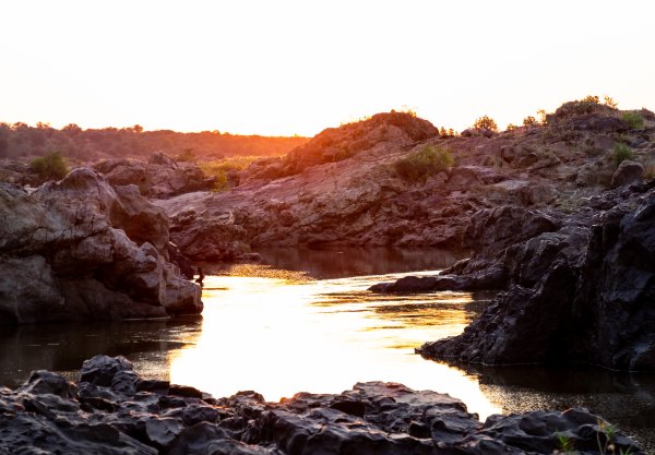 River sunset at the Kruger national park