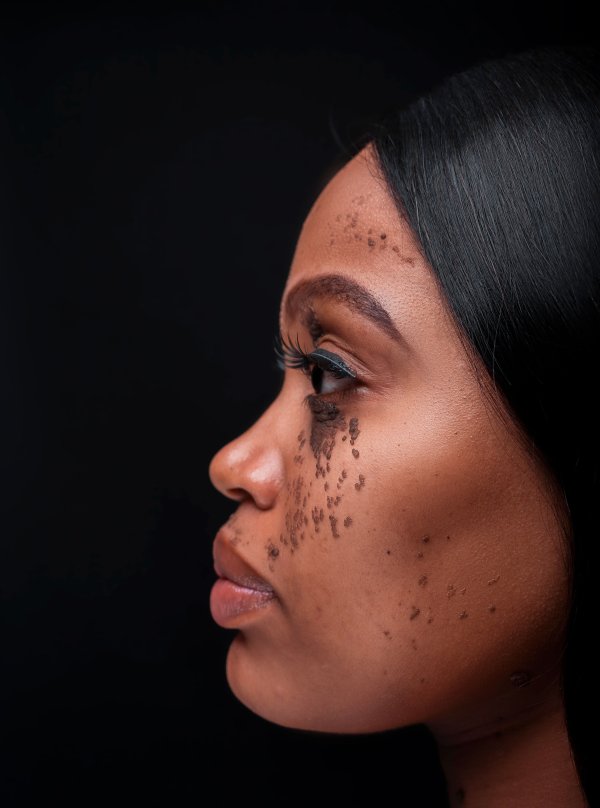 Side profile of black woman